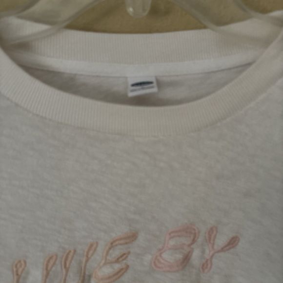 Old Navy Live By The Sun Crop Sweatshirt Medium Lightweight Terrycloth Pullover - Picture 4 of 8